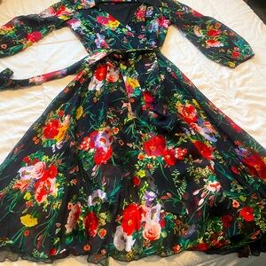 Alice + Olivia flowy silky pretty wraparound dress.